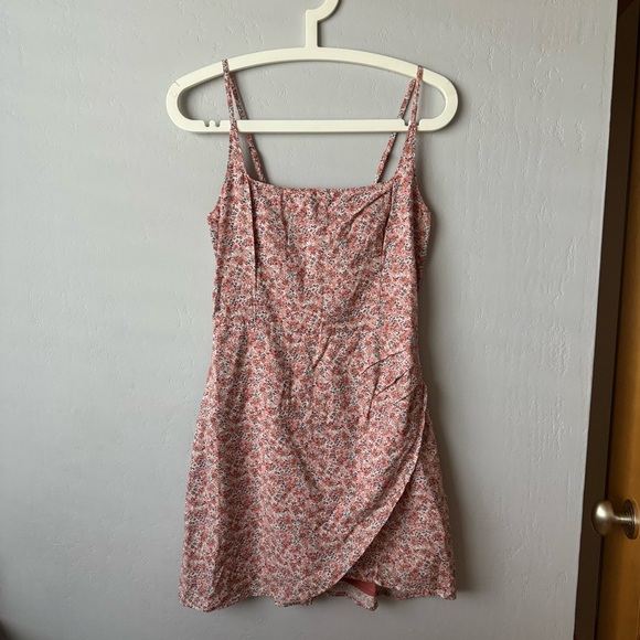 Abercrombie Pink Floral Wrap Mini Dress - Picture 2 of 6